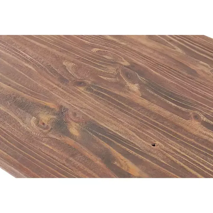 Natural Wood Sawhorse Coffee Table, 42x24 in.