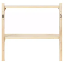 Natural Wood Traditional Two-Tiered Wall Shelf