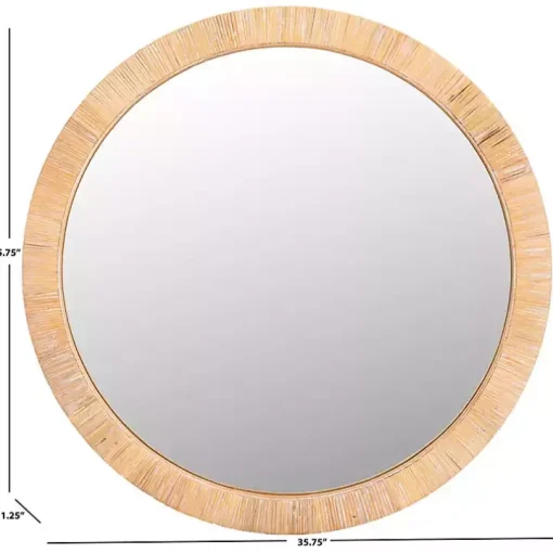 Natural Wood Wrapped Mila Wall Mirror