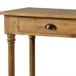Natural Wooden 2-Drawer Console Table