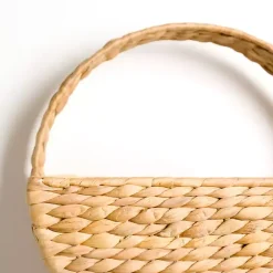 Natural Woven Basket Wall Shelf
