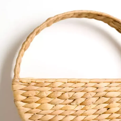 Natural Woven Basket Wall Shelf