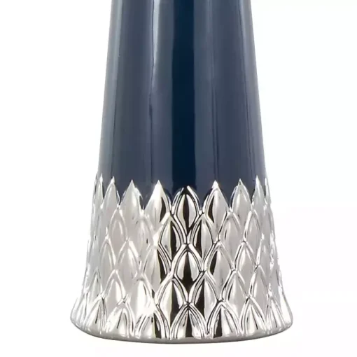 Navy and Silver Piper Table Lamp