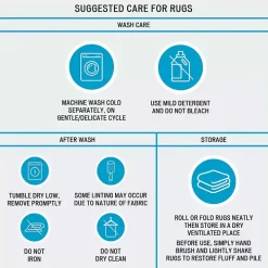 Navy Blue Border Cotton Bath Mat, 27x45