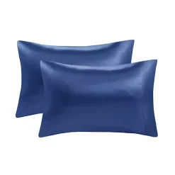 Navy Blue Satin 6-pc. Full Sheet Set