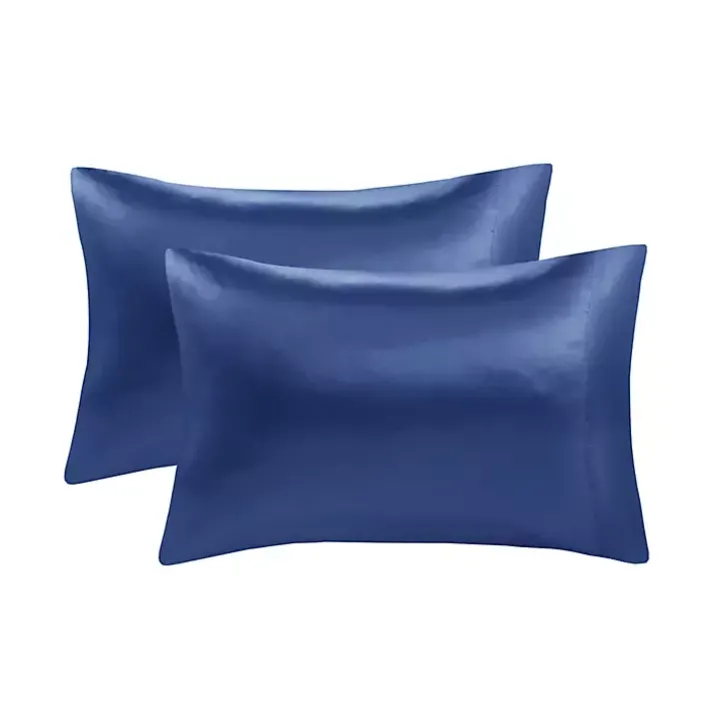 Navy Blue Satin 6-pc. Full Sheet Set