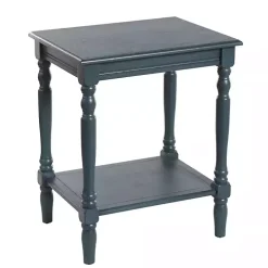 Navy Blue Wood Sybil Accent Table