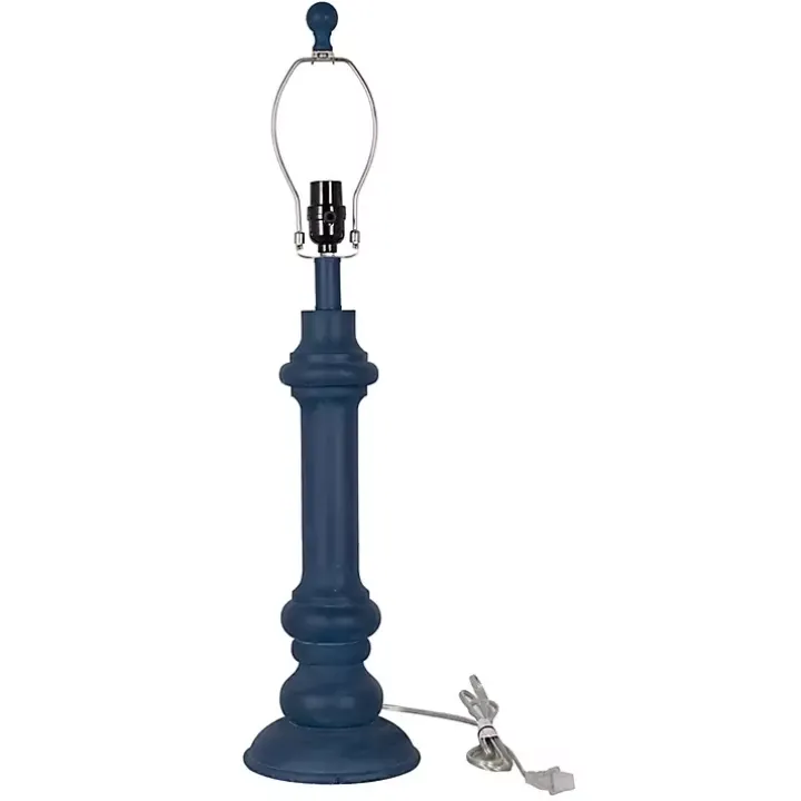 Navy Coastal Ariel Table Lamps, Set of 2