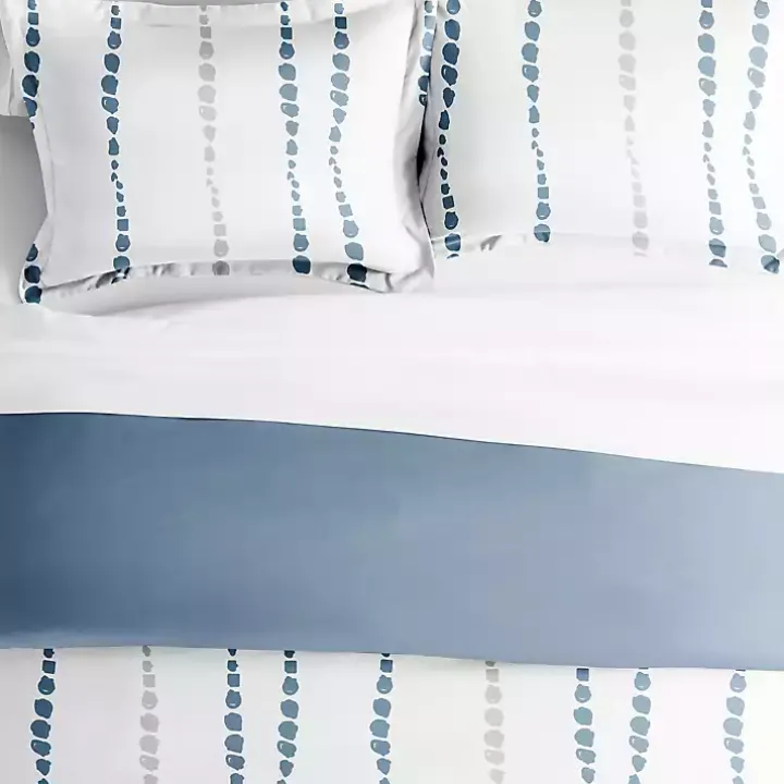 Navy Dots Reversible 3-pc. Queen Duvet Cover Set