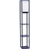 Navy Etagere Shelf Charging Floor Lamp