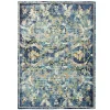 Navy Faded Floral Area Rug, 4x6