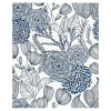 Navy Floral Garden Peel & Stick Wallpaper