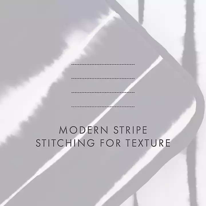 Navy Linear Reversible 3-pc. King Quilt Set