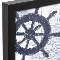 Navy Nautical Framed Canvas Art Print