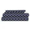 Navy Quatrefoil 4-pc. King Sheet Set