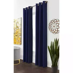 Navy Room Darkening Curtain Panel Set, 84 in.
