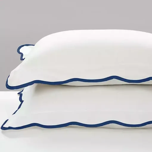 Navy Scalloped Edge 3-pc. Full/Queen Comforter Set