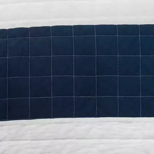 Navy Stripe 3-pc. Full/Queen Quilt Set
