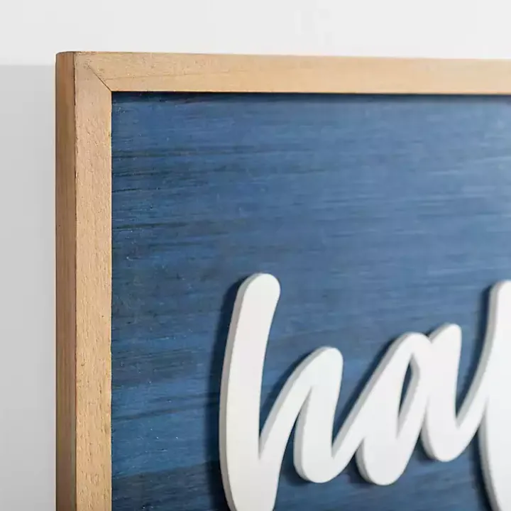 Navy This is Our Happy Place Wall Plaque