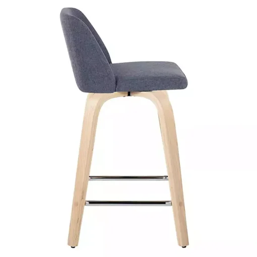 Navy Torino Upholstered Counter Stools, Set of 2
