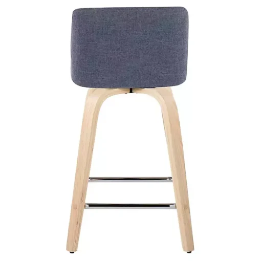 Navy Torino Upholstered Counter Stools, Set of 2