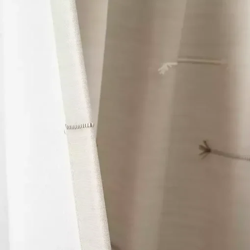 Neutral Clipped Stripe Curtain Panel Set, 84 in.