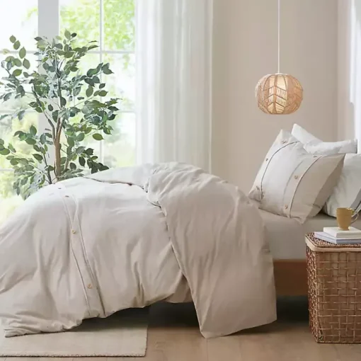 Neutral Oversized 3-pc. Queen Duvet Cover Set