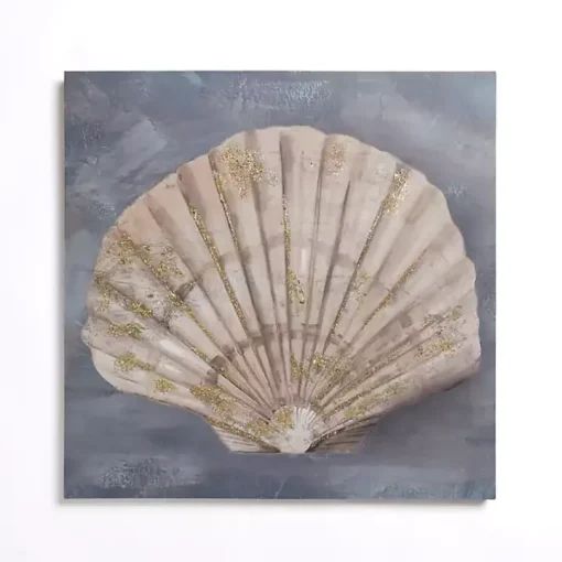 Neutral Seashell Canvas Art Print