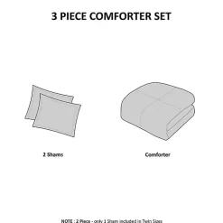 Neutral Stripe King 3-pc. Comforter Set