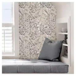 Neutral Tropic Floral Peel & Stick Wallpaper