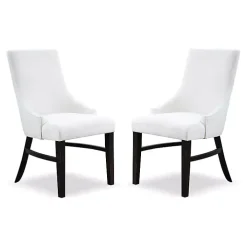 Neutral Wingback Dining Chairs, Set of 2