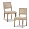 Neutral Woven Back Dining Chairs, Set of 2