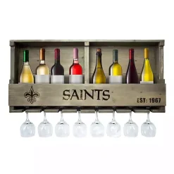 New Orleans Saints Reclaimed Wood Bar Shelf