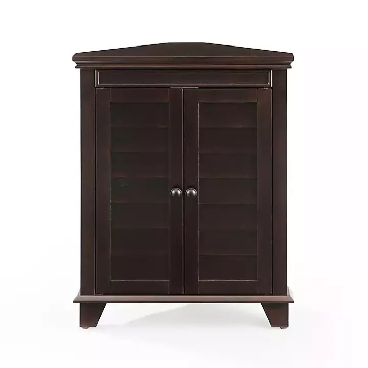 Nikki Dark Brown Wooden Corner Cabinet