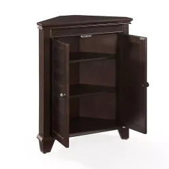 Nikki Dark Brown Wooden Corner Cabinet