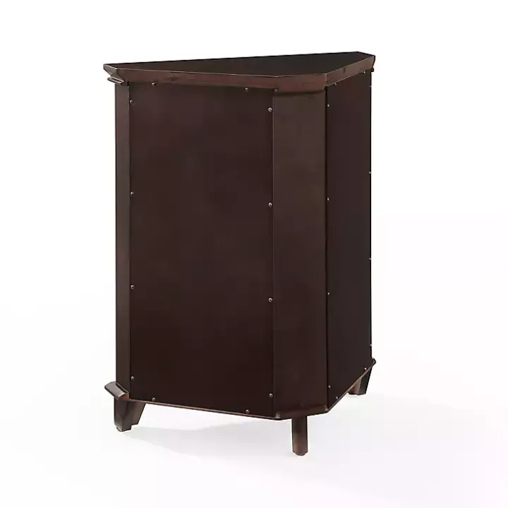 Nikki Dark Brown Wooden Corner Cabinet