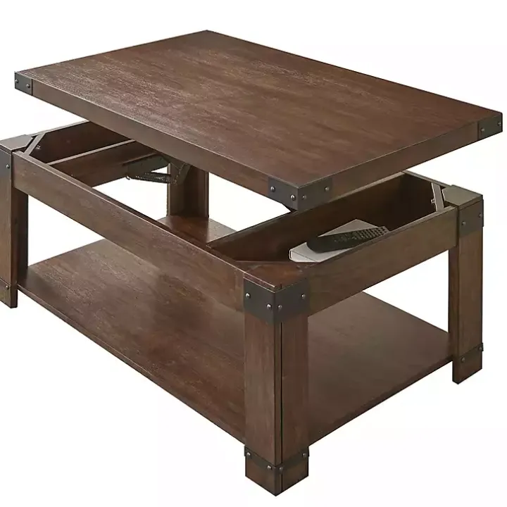 Nolan Lift Top Wood and Metal Accents Coffee Table