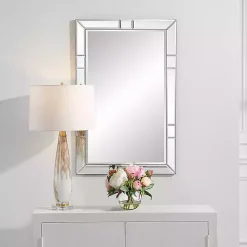 Notched Bevel Rectangle Wall Mirror