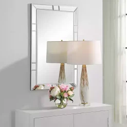 Notched Bevel Rectangle Wall Mirror