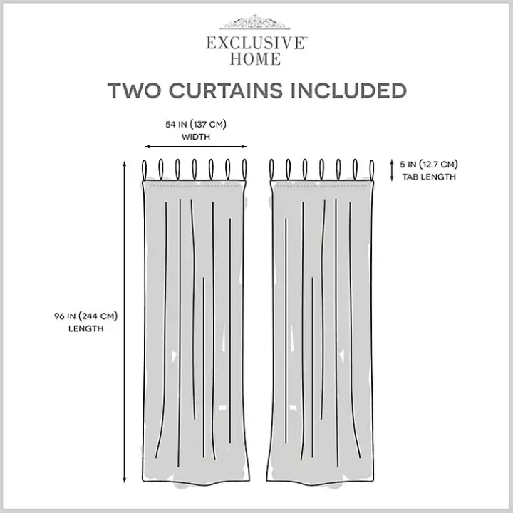 Oatmeal Braided 2-pc. Curtain Panel Set, 96 in.