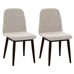 Oatmeal Linen Dining Chairs, Set of 2