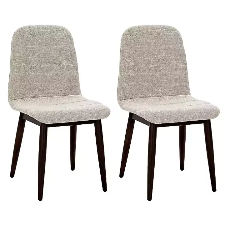 Oatmeal Linen Dining Chairs, Set of 2