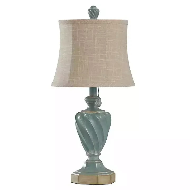 Ocean Blue and Gold Table Lamp