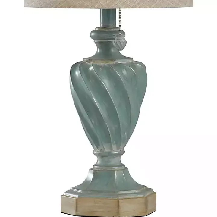 Ocean Blue and Gold Table Lamp