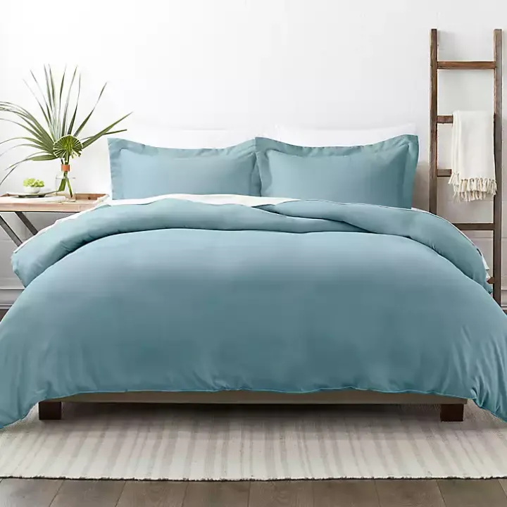 Ocean Blue Solid 3-pc. Queen Duvet Cover Set