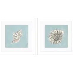 Ocean Seashells I Framed Art Prints, Set of 2