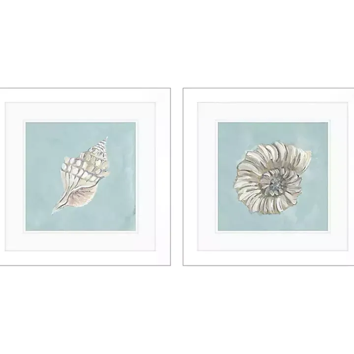 Ocean Seashells I Framed Art Prints, Set of 2