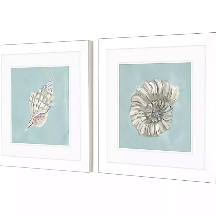 Ocean Seashells I Framed Art Prints, Set of 2