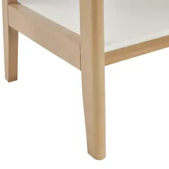 Off White Wood Shelves with Natural Frame Bookcase