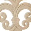 Off-White Distressed Fleur De Lis Wall Decoration